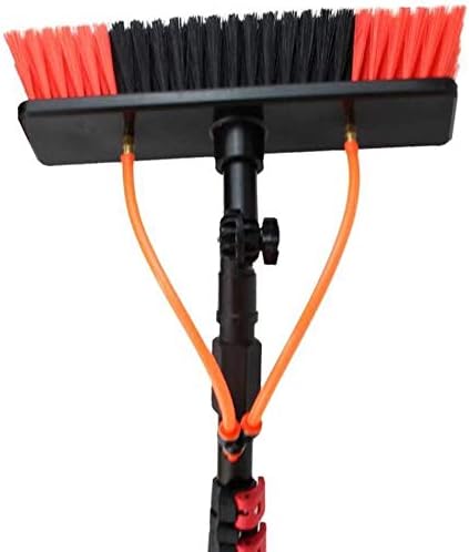 3.6-11M Solar Panel Cleaning Brush and Pole, Window Cleaning Kit with Extension Pole, for Window Cleaning, Photovoltaic Panel Cleaning, Trucks, Solar Panels Water Brush,30FT/9M