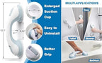 AirTight® Grab Bars for Shower Heavy-Duty (2Pack) 12.3-Inch ADA Compliant Grab Bar for Seniors Shower Handles for Elderly Suction Handicap Safety Handrail for Bathroom Bathtubs Toilet Tiles Glass