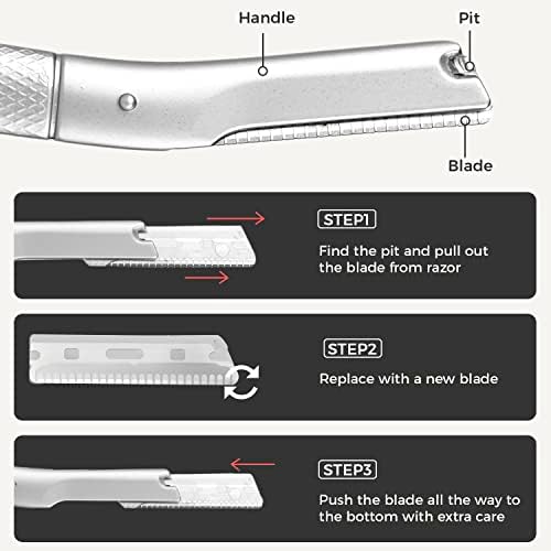 Precision Eyebrow Razor Blades - Set of 10 Replacement Blades