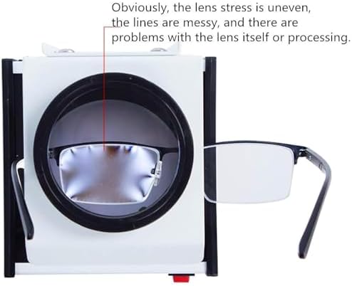 Optical Polariscope, Lens Stress Tester with LED Light Source, Progressive Multifocus Testing and Display Clearly, Brightness Adjustable and Accurate Result, for Optical Store, Vision Center