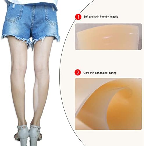 Calf Pads, 2pcs 180g Self Adhesive Soft Silicone Calf Corrector Skin Friendly Lifelike Reused Onlays Women Leg Gel Corrector for Crooked or Thin Skinny Legs
