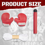 Hiboom Boxing Happy Birthday Cake Topper Boxing Glove Cake Decorations for Man Fight Sports Competition Style Birthday Party Supplies