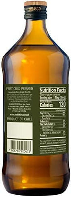 Extra Virgin Olive Oil by HUASCO |First Cold Press - From Chile, 16.9 Fl Oz (500 Ml)