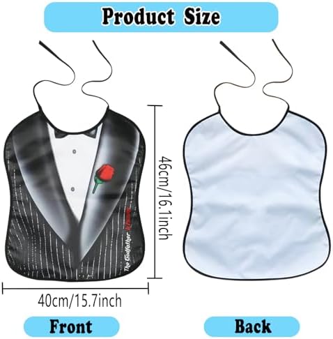Funny Adult Bibs for Women Men, Washable and Reusable Bibs for Adults, Dining Clothing Protectors Novelty Gag Gifts