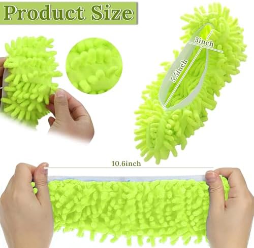 Mop Slippers Shoes for Women Men Foot Dust Duster Microfiber Dust Hair | Reusable Sweeper Cleaning Tool for House Bathroom Kitchen