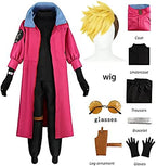 Vash the Stampede Costume Cloak Trench Trigun Vash Cosplay Outfit Uniform Halloween Men
