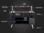 Everdure by Heston Blumenthal HUB 54-In. Charcoal Grill With Patented Built-in Rotisserie System & Quick Electric Ignition, Outdoor BBQ, Electric Starter, Adjustable Height, Easy Clean-Up, Matte Black