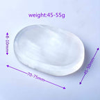 1PC Natural Selenite Plate Multiple Shaped Carved Charging Plate Crystal Grid Fengshui Quartz Mineral Gift,Dark Khaki,1PC