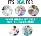 Juvo Toilet Aid - Personal Bottom Wiping Tool, Bathroom Mobility Aid for Disabled, Elderly, and Surgery Recovery - 18" long wand with hygienic cover