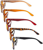 Eyekepper 5 Pack Blue Light Filter Glasses Classic Computer Reading Glasses Orange Tinted +1.25