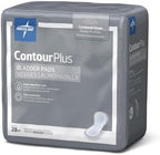 Medline ContourPlus Bladder Control Pads, Maximum Absorbency, 6.5 x 13.5 Inches, Bag of 28