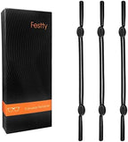 Festty Glasses Strap Sports 3 pcs, Eyeglasses Strap Holder for Kids Women Men, Adjustable Sunglasses lanyard string chain，Reading eye glasses holders around neck, Eyewear Retainer (Black)