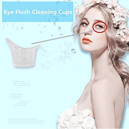 50 Pcs Non Sterile Disposable Plastic Eye Wash Cups Portable Disposable Measuring Cup 5ml Eye Flush Cleaning Cups Vials for Storage or First Aid Kit Use by PPX