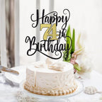 happy 74th birthday cake topper,74 birthday party cake decorations
