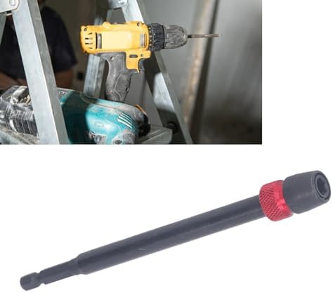 Impact Socket Adapter, 1/4in Hex Shank Drill Bit Extension Alloy Steel Drill Socket Adapter Screwdriver Socket (15cm)