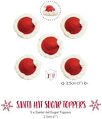 Anniversary House Christmas Santa Hats Edible Cake Decorations, Handcrafted Cake Toppers, Edible Fondant Icing Sugar Cupcake Toppers, SFX256