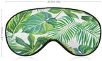 Watercolor Green Tropical Jungle Palm Leaves Sleep Mask for Women Men, Light Blocking Breathable Eye Mask with Adjustable Strap, Pressure-Free Comfortable Eye Cover for Travel Nap
