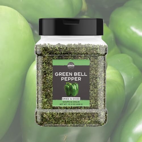 Birch & Meadow Diced Green Bell Pepper, 15.2 oz, Cut & Dried, Soups & Chilis, Fresh Taste