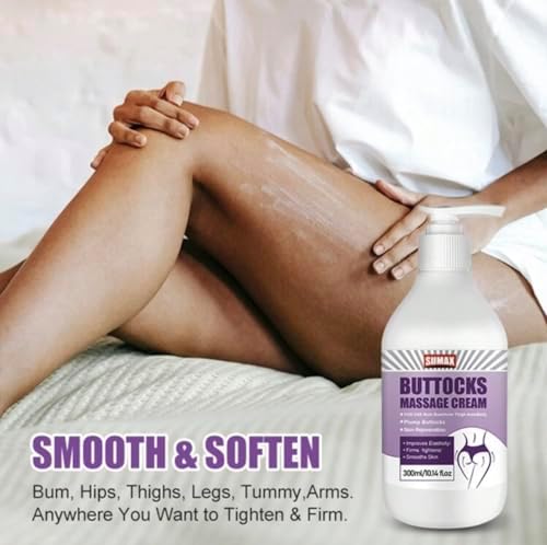 Generic 10.14oz Buttocks Massage Cream Hip Body Lotion Contains Collagen and Stem Cell Essence to Tighten The Skin, Moisturize and Create A Full, Natural and Elastic Hip, White