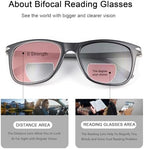 YIMI Polarized Bifocal Reading Glasses UV Protection Outdoor Sun Readers Computer Anti Blue Light Glare Glasses for Men Women