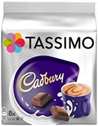 Tassimo Coffee Selection - Costa Latte/Costa Cappuccino/Cadburys Hot Chocolate -6 Packs (48 Servings)