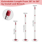 Mop Handle for Ocedar, Mop Handle for O Cedar, Spin Mop Replacement Handle for O Cedar, 4 Section 30" to 58" Mops Handles for Cedar Spin Mops & H2pro Flat Mop