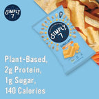 Simply 7 Quinoa Chips Cheddar, Gluten-Free Vegan Snack, Low Calorie Plant-Based Protein Crunch, Nut-Free Veggie Treat, Healthy Chip Variety, Non-GMO Vegetable Crisp, 8 Pack, 3.5oz Each