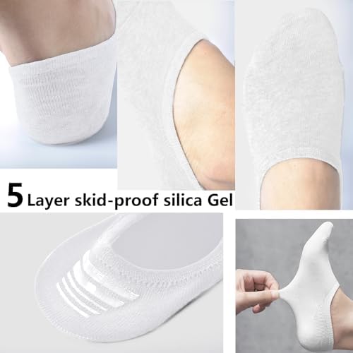 DIBAOLONG Womens No Show Socks Non Slip Flat Boat Line Low Cut Socks (6-12 Packs)