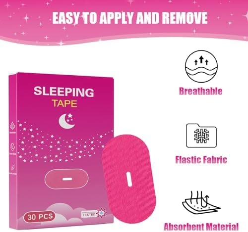Mouth Tape for Sleeping Women 60 Pcs Elastic Adhesive Tapes, Easy to Use