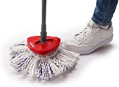 Vileda Turbo 3 in 1 with Microfibre Pad, Spin Mop for Cleaning Floors, Set of 1x Mop and 1x Bucket