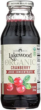 Lakewood Organic Cranberry Concentrate Juice, Gluten Free, Non GMO, Preservative Free, 12.5 Fluid Ounce (Pack of 1)