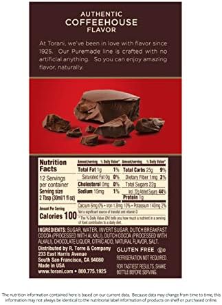 Torani Puremade Sauce, Dark Chocolate, 16.5 Ounces (Pack of 4)
