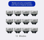 Razor Blade Refills, Harry Razor Blade Refills 12 Count, Sharper 5-Blade, Close and Comfortable Shave - Compatible