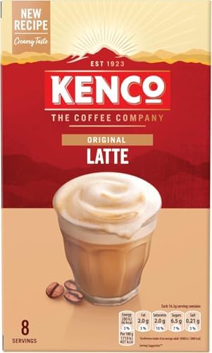 Kenco Latte Instant Coffee Sachets 8x16.3g (Pack of 5, Total 40 Sachets, 652g)