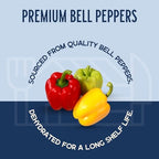 Harmony House Dried Mixed Bell Peppers, Diced – Dehydrated Vegetables for Cooking, Camping, Emergency Supply and More