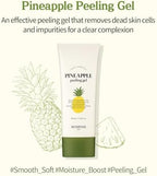 SKINFOOD Pineapple Peeling Gel 3.38 fl.oz. (100ml) - Pineapple & Aloe AHA Deep Facial Exfoliating Gel, Eliminates Sebum, Skin Clear and Blemish-Free - Dead Skin Remover for Face - Facial Peel