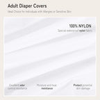 2PCS Carer Adult Diaper Covers for Incontinence Noiseless Reusable Waterproof Underwear Designed to Go On Top of/Together with Diapers & Briefs as Added Leak Resistance Pull-On-Cover Pant