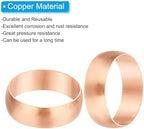 PATIKIL 19mm Tube OD Compression Sleeves Ferrules, 6pcs Copper Ferrule Fitting Compression Fitting Assortment Kit for Air Water Gas