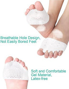 PGRODE 3 Pairs Metatarsal Pads Toe Spacers Separators for Bunion Correction, Soft and Breathable Foot Cushion Hammertoe Corrector for Women Men Feet Relief