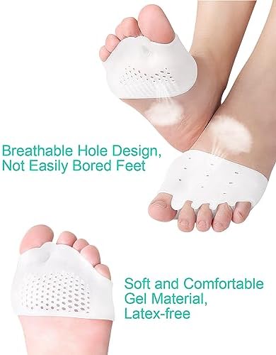 PGRODE 3 Pairs Metatarsal Pads Toe Spacers Separators for Bunion Correction, Soft and Breathable Foot Cushion Hammertoe Corrector for Women Men Feet Relief