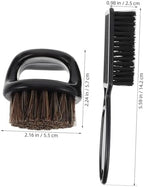 Beavorty Beard Brush Set for Men 3-Piece Barber Knuckle Brush and Scalp Scratcher Nylon Bristle for Facial Hair Grooming Professional Hair Tools for Barbers and Home Use