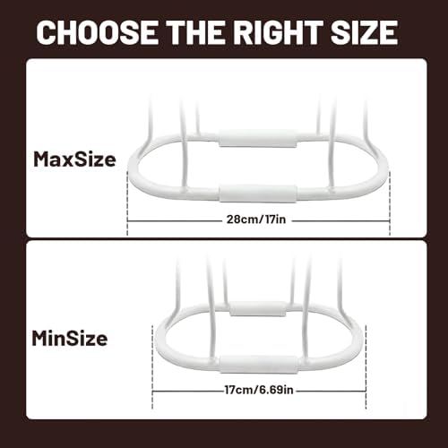 Compression Sock Aid, Adjustable Size Fits All Calf Circumferences, Sock Assist Helper Device for Easy Application of Compression Stockings, White