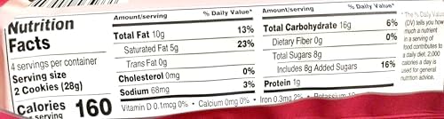 Danish Puff Pastry Cookies Raspberry Cream Sandwich: Caramelized Sugar European Food, Imported from Denmark, Gourmet Dessert Snack Gift Treat, 3.95oz Benton Bag