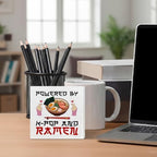 Kpop Ramen Decor, Powered by K-pop and Ramen Wooden Box Sign Decorations, Kpop Merch Gifts for Teen Girls, K-pop Lovers Gifts