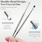 3PCS Stainless Steel Earwax Remover Spoon, Ear Pick Scraper Cleaner Tool