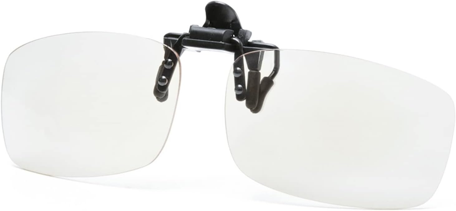 Reading Glasses Clip On and Flip Up Blue Light Blocking Magnifying Glasses Magnifiers Lenses Readers for Unisex (Transparent, 2.0)