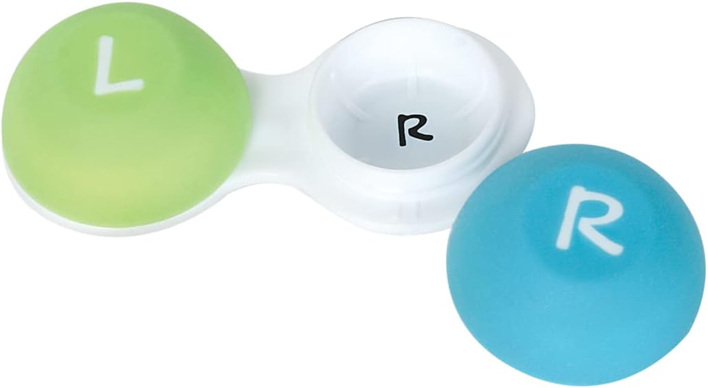 Flents Soft Grip Contact Lens Case, Travel-Sized, Leak-Proof Design, Durable and Sturdy, Soft Grip, Daily Usage and Easy to Use, Color May Vary, BPA Free