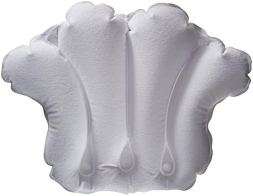 Aquasentials Inflatable Bath Pillow - Terry Cloth (White)