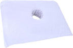 Massage Table Towel Massage Towel Reusable Face Pad Massage Hole Pad SPA Bed Head Curtain Pad Face Cradle Hole Cover, White