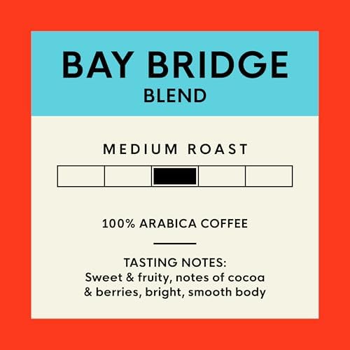 San Francisco Bay Ground Coffee, Bay Bridge Blend (28 oz Bag), Medium Roast Coffee